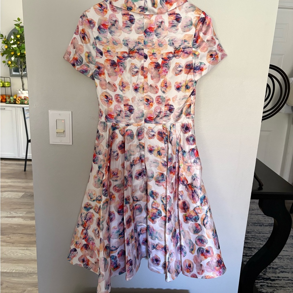 Alice Walk Multicolor Floral Midi Dress in Pink - Picture 4 of 6